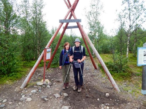 Aangekomen in Nikkaluokta. Een belevenis om nooit te vergeten.